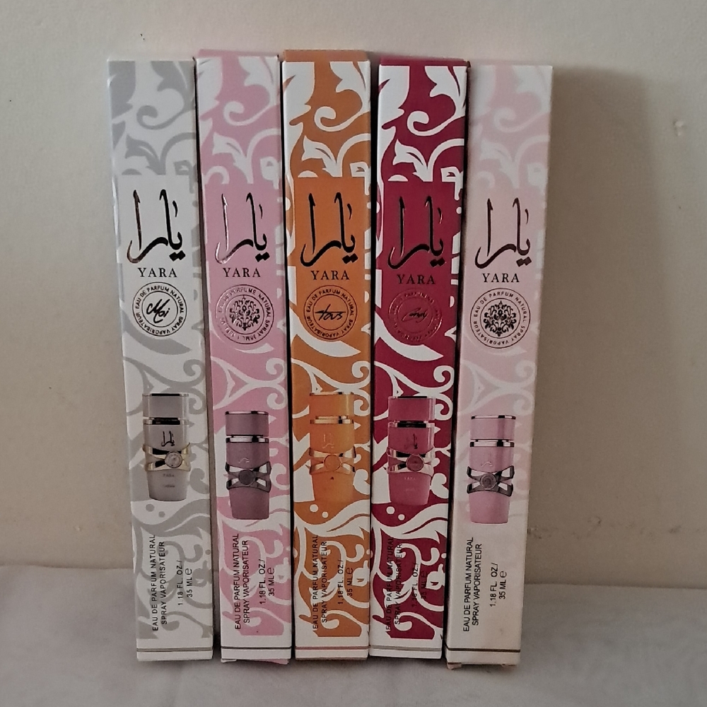 Yara Eau de Parfum Collection - White, Pink, Orange, Burgundy, Light Pink